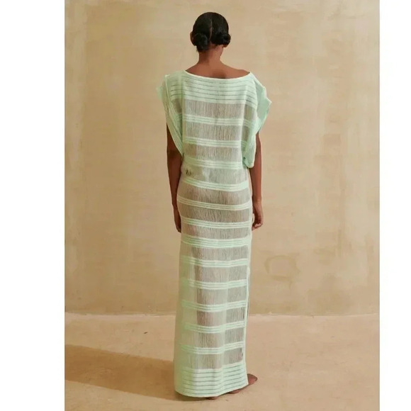 Baobab Revolve Naufragio See Through Knit Net Mint Green Cover Up Dress Small - Picture 2 of 13
